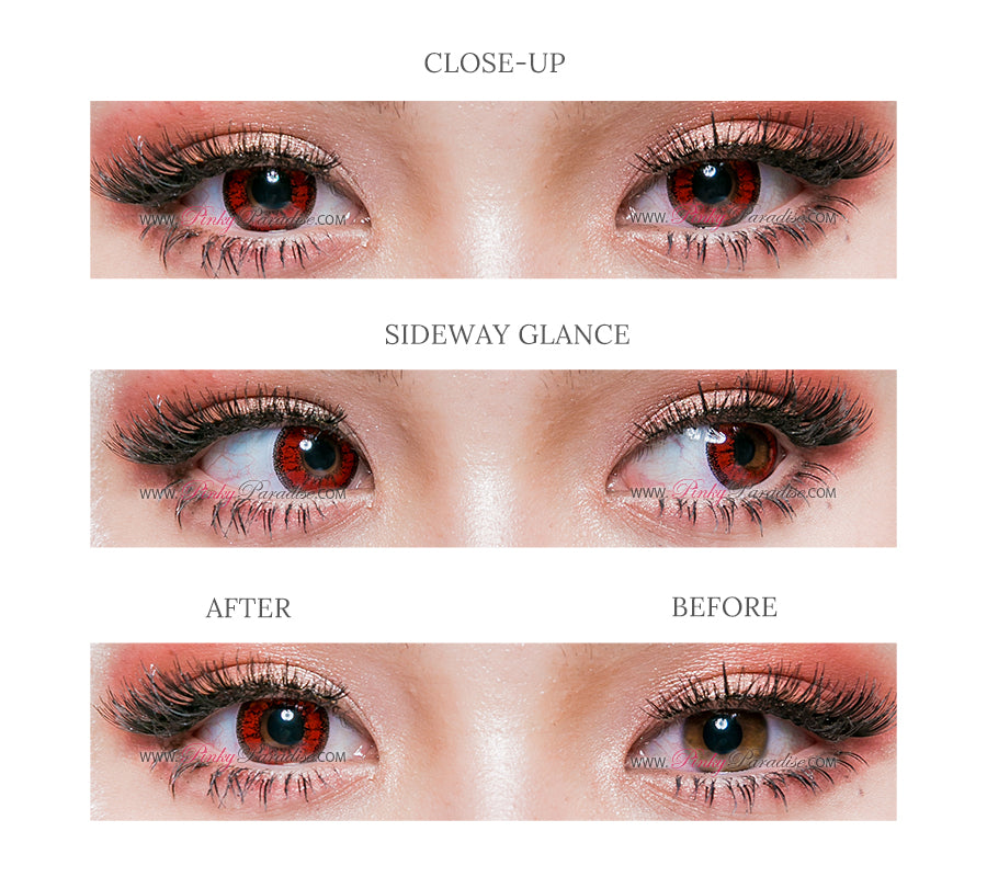 Venus Eye Bright Red Circle Lenses (Colored Contacts)