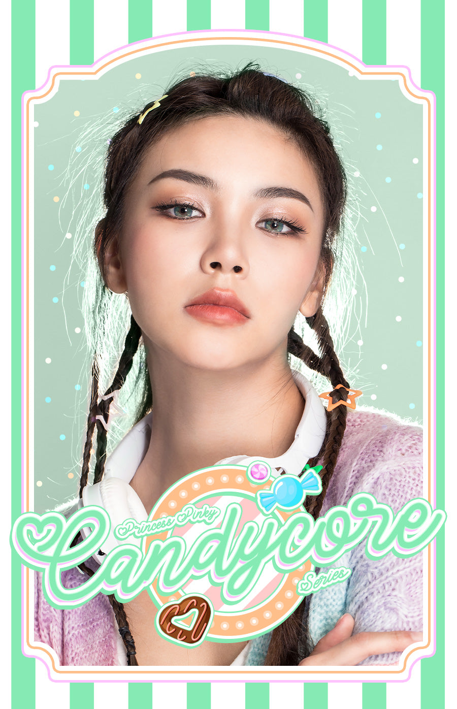 Model wears Princess Pinky Candycore Pistachio Green
