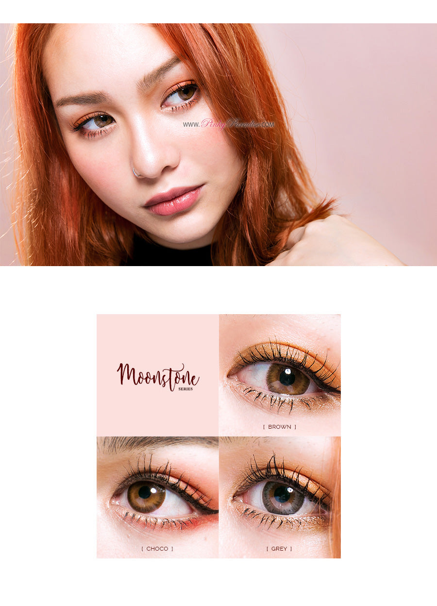 Princess Pinky Moonstone Brown Contacts Closeup