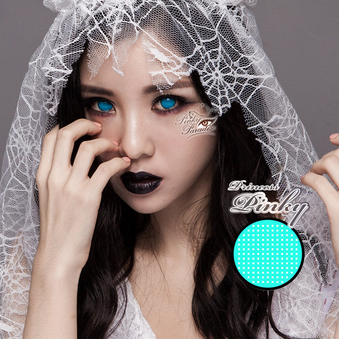 Princess Pinky Cosplay Cyan Mesh With Rim Contacts