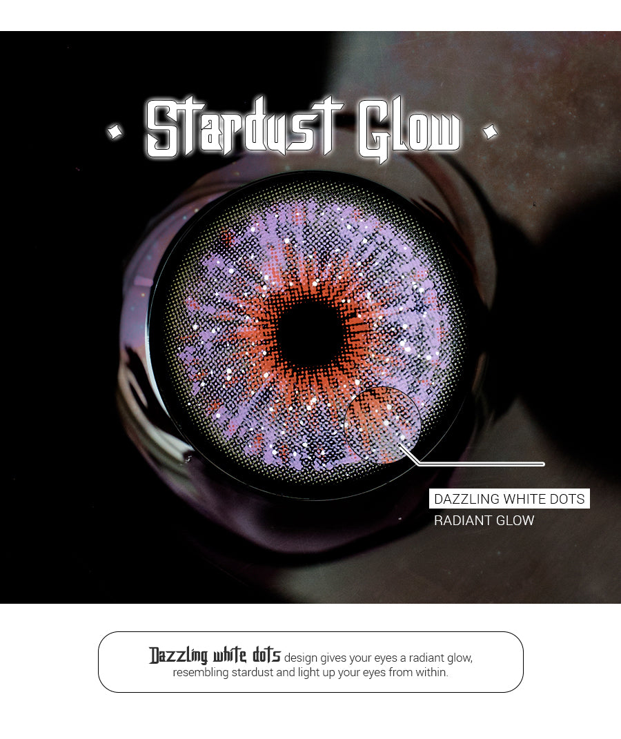 Stardust glow design that give your eyes a radiant glow