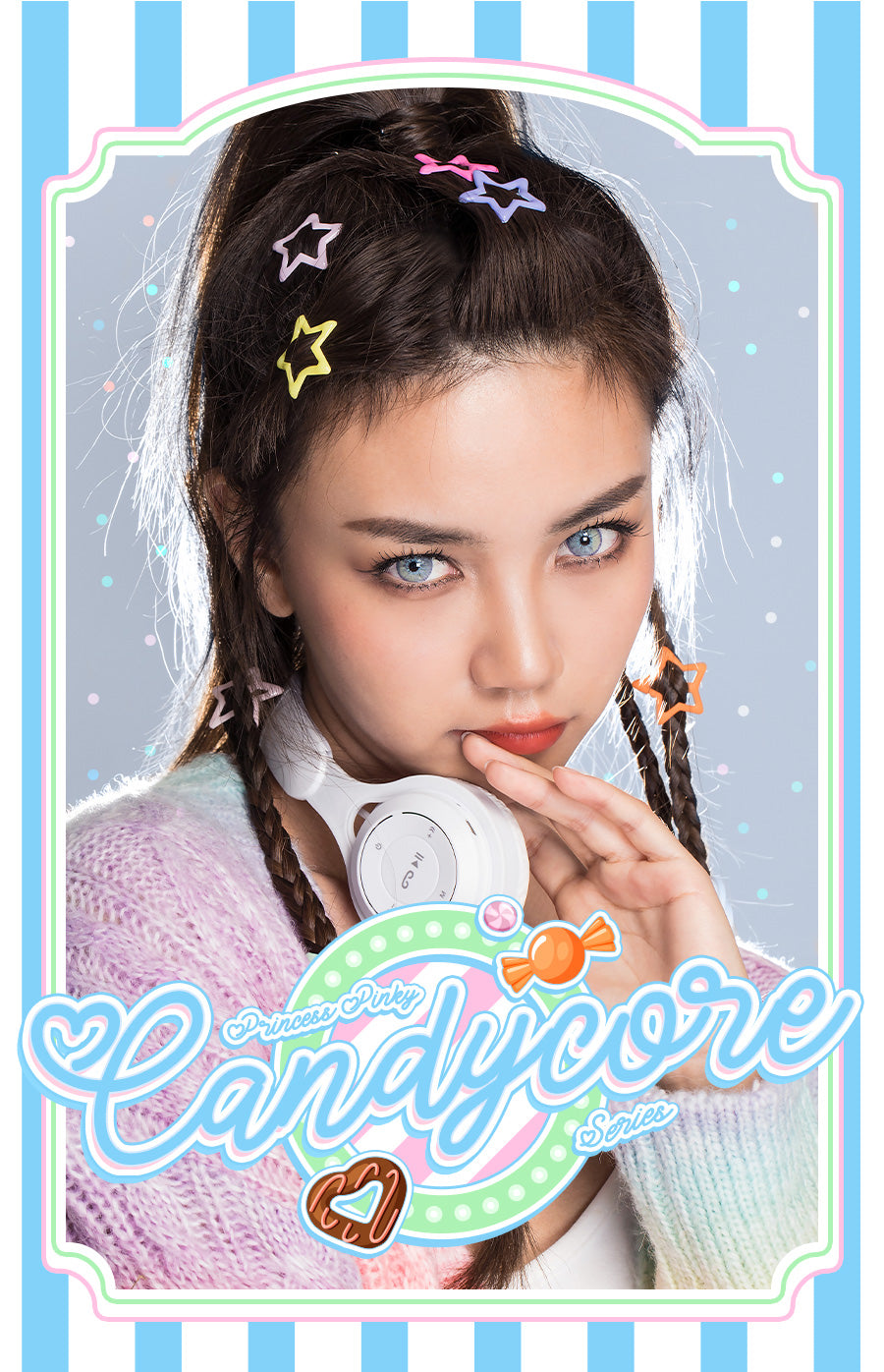 Model wear Princess Pinky Candycore Ash Blue