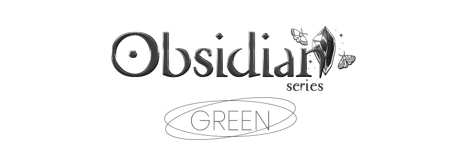 princess pinky obsidian green anime cosplay lenses with white crescent design