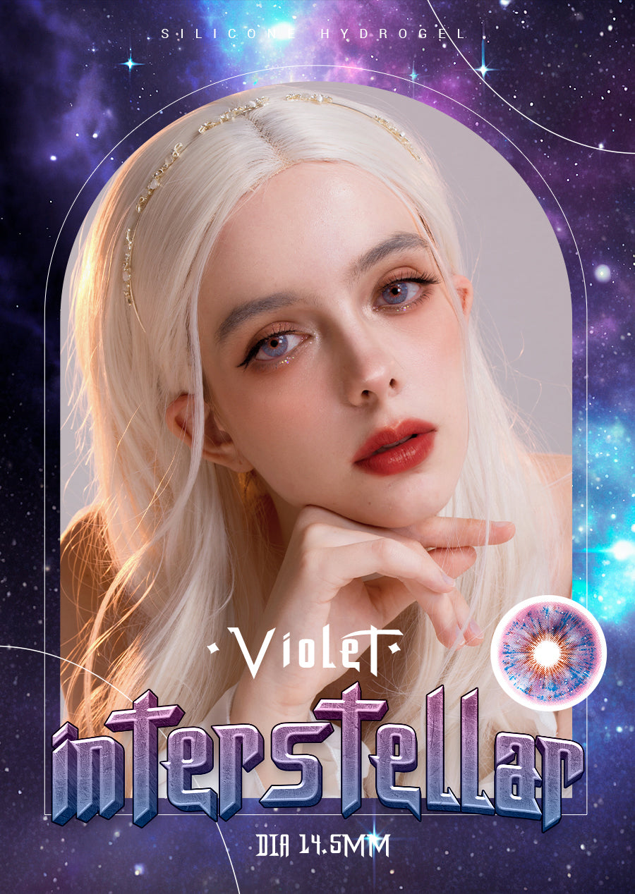 The most natural purple galaxy colored contacts