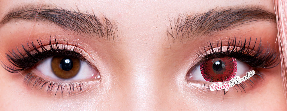 crimson red mini sclera lenses for cosplay