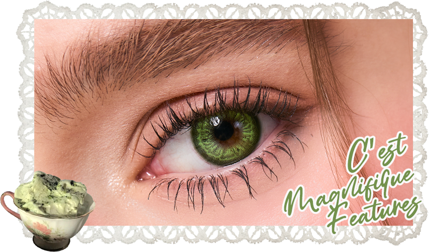 Eye with lens