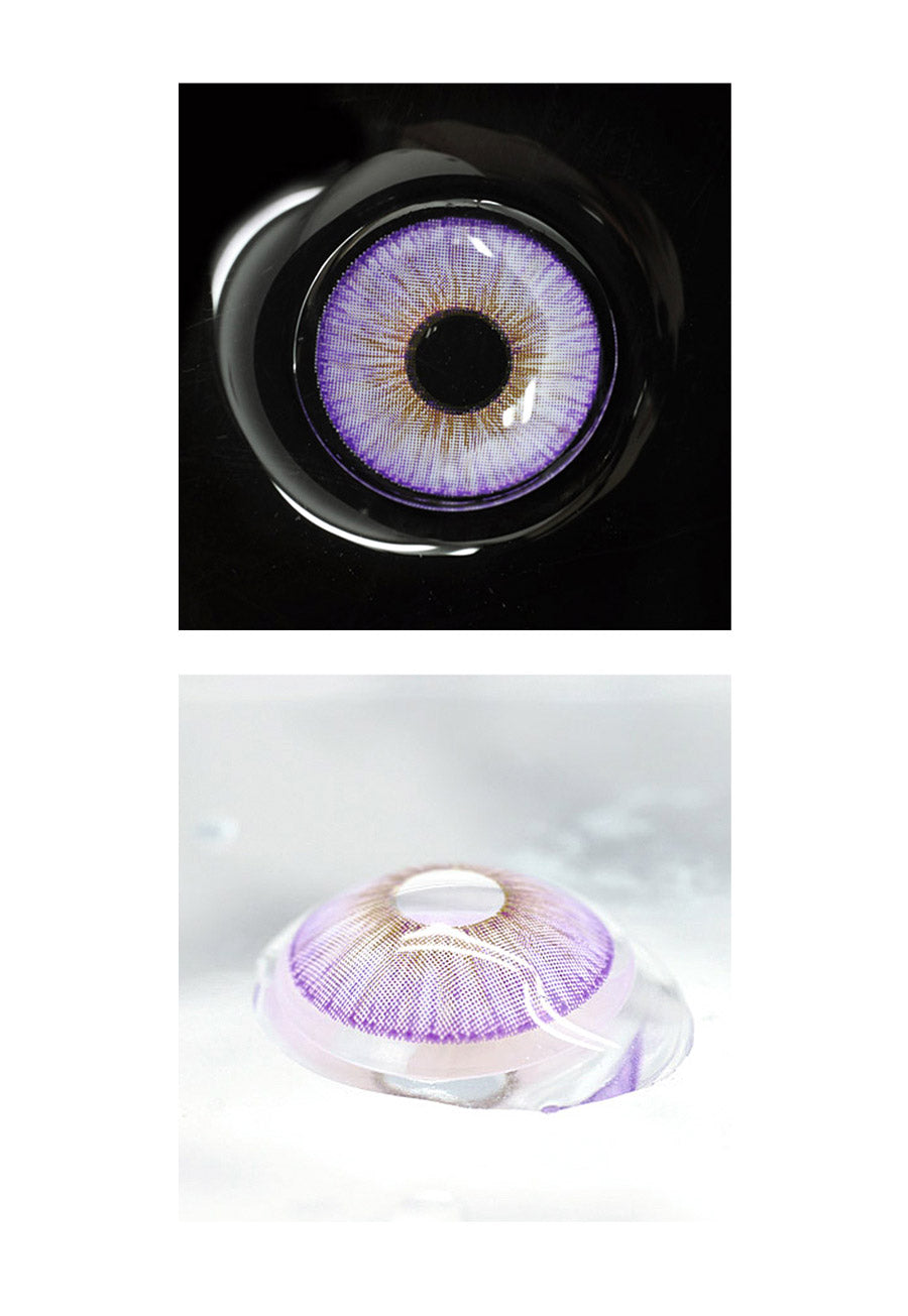 The most vivid icy violet colored contacts for game cosplay