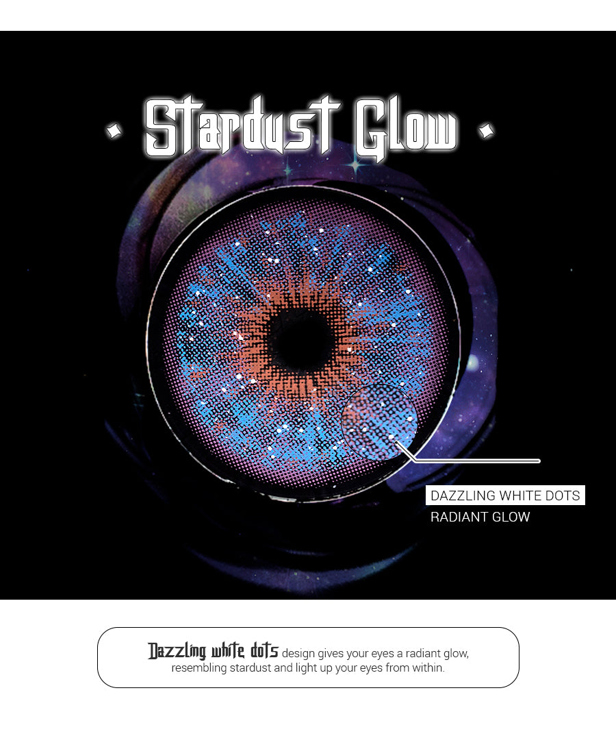 Stardust glow design that give your eyes a radiant glow