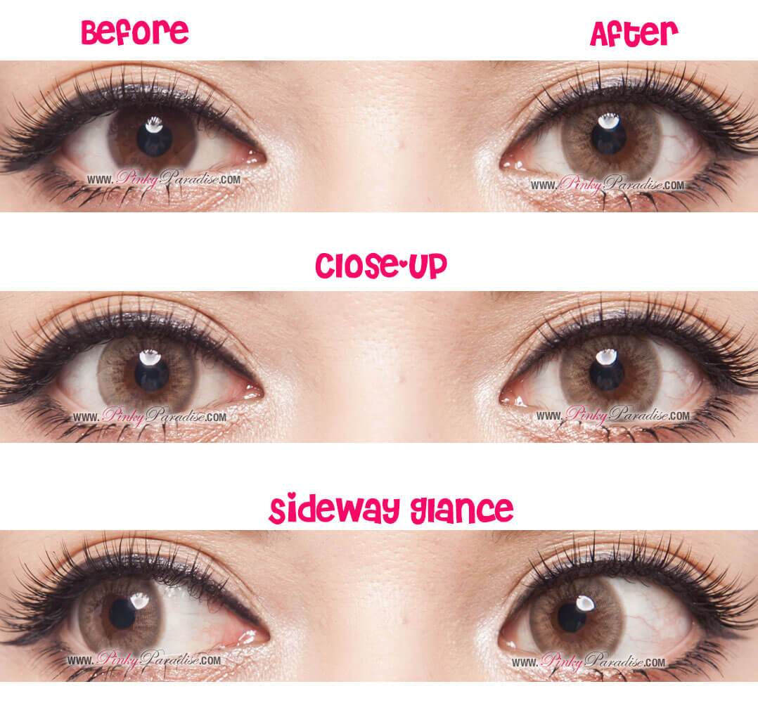 Princess Pinky Cloudy Light Brown Before After