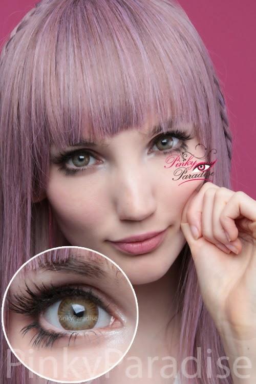 Vassen Rainbow Eyes Brownish Hazel On Light Eye Circle Lenses (Colored Contacts)