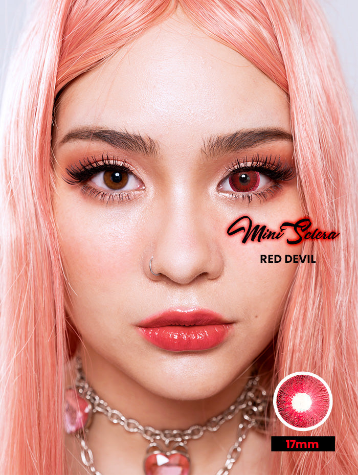 special effect demon Red Mini Sclera Contact Lenses