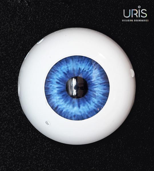 Preview of Uris Polaris Blue Colored Contacts on light eyes