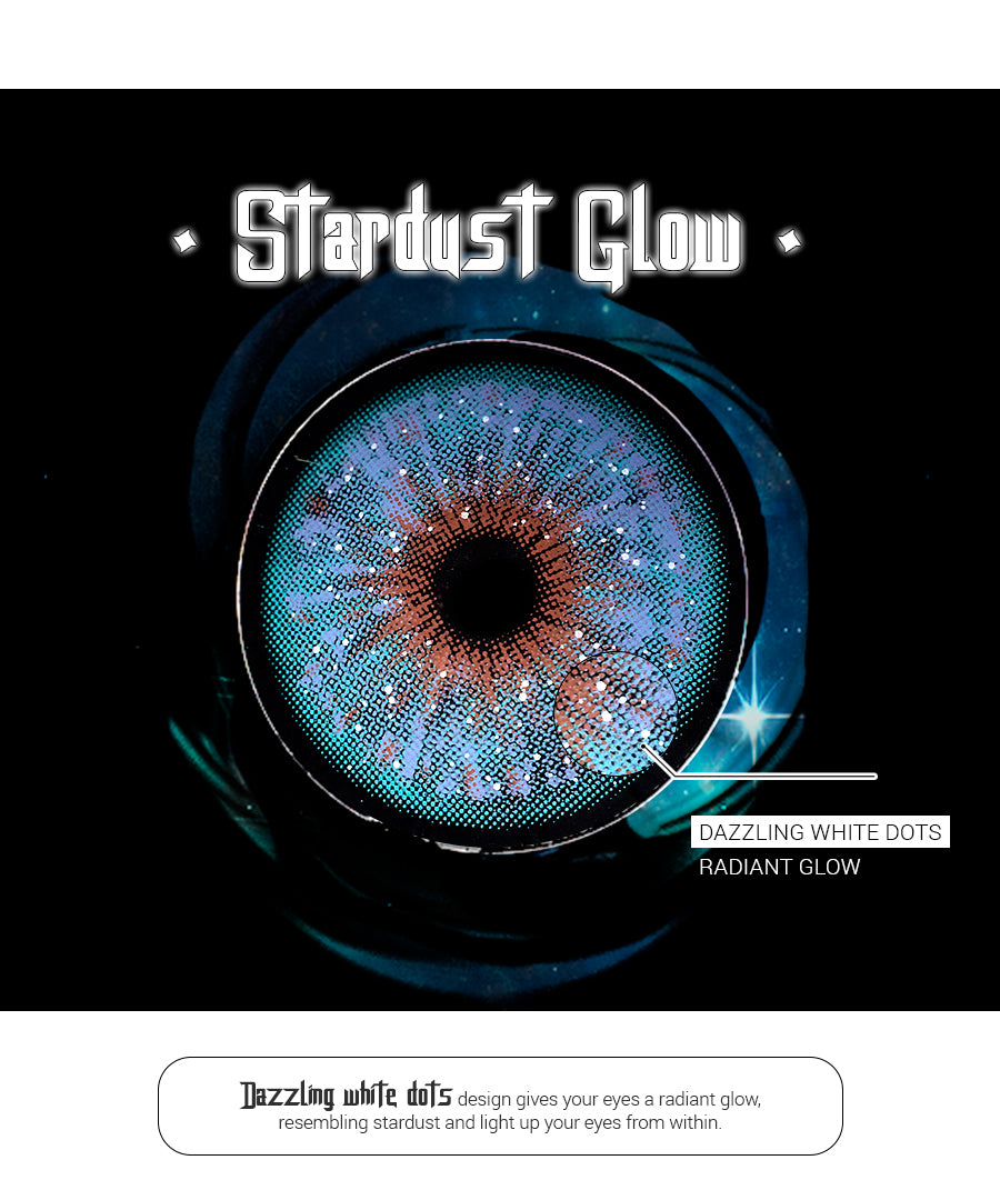Stardust glow design that give your eyes a radiant glow