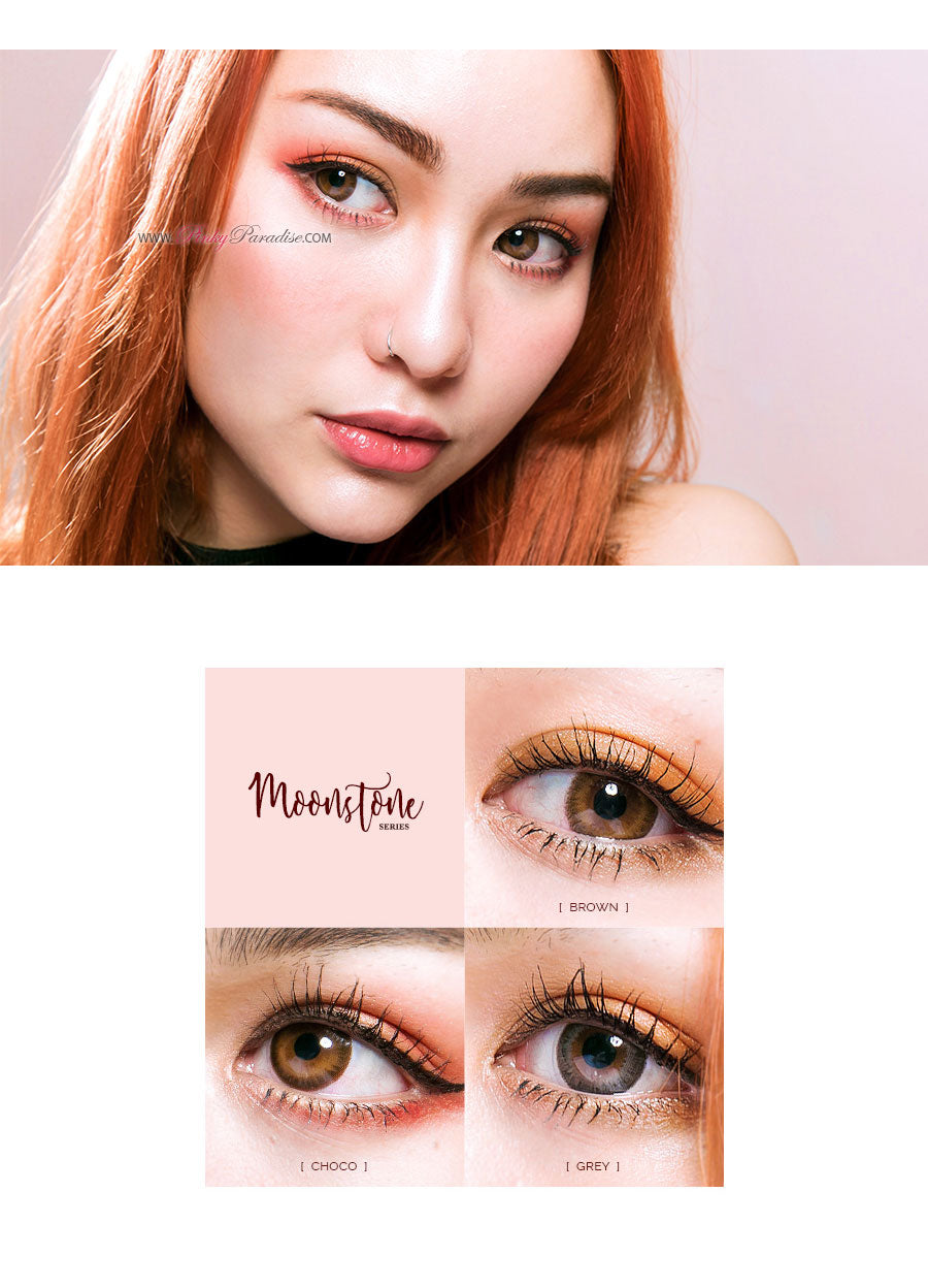 Princess Pinky Moonstone Choco Contacts Closeup