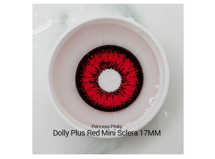 17mm red mini sclera contacts for cosplay