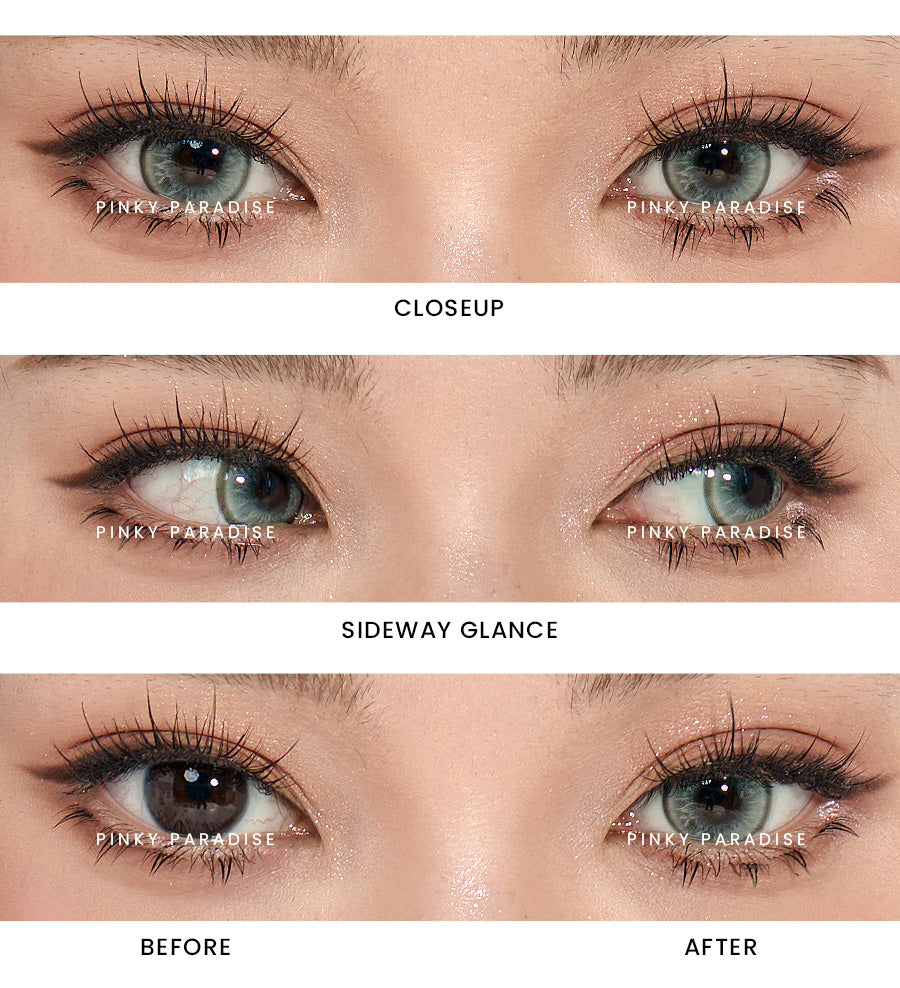 emerald green Papillon eye contacts, featuring vivid color and natural blending for striking eye enhancement in makeup and cosplay