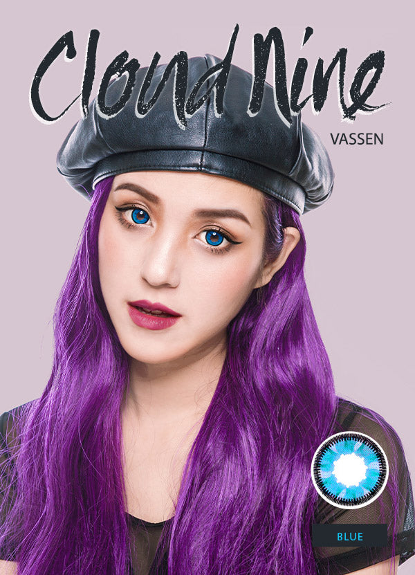 Vassen Cloud Nine Blue Circle Lenses (Colored Contacts)