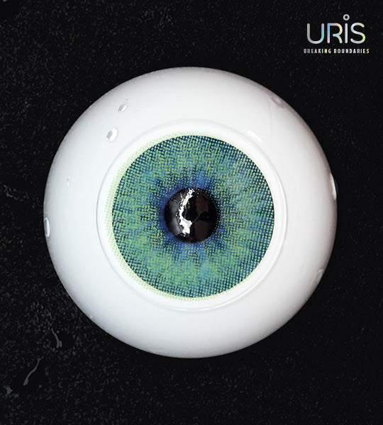 Preview of Uris Polaris Green Colored Contacts on light eyes