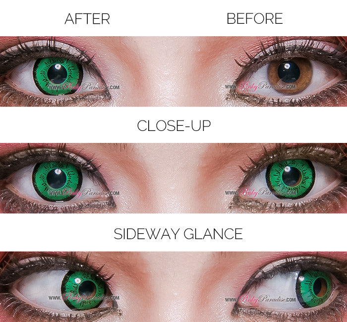 EOS Dolly Eye Green close up