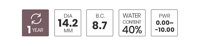 Specification of Uris Arctic Brown colored contact lenses