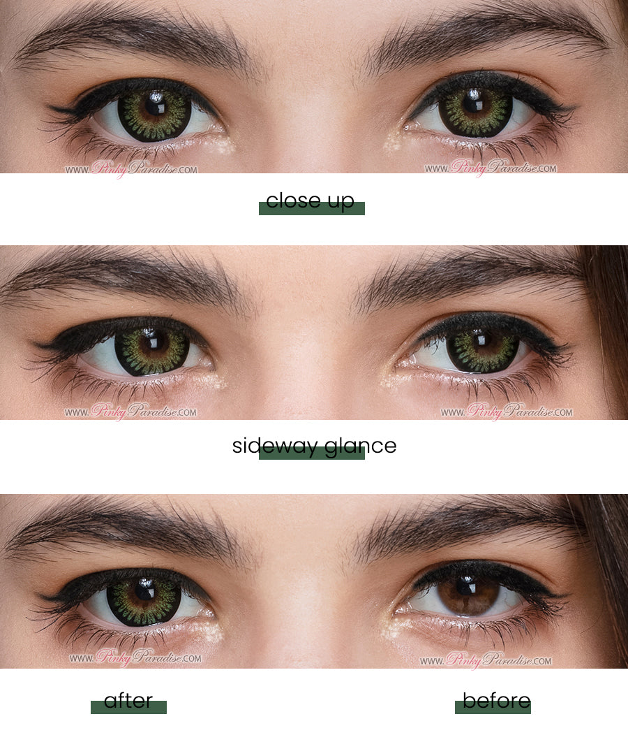 Princess Mimi Apple Green before and after