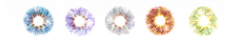 Princess Pinky Mojo Series Colored Contacts in Blue, Violet, Green, Green and Violet