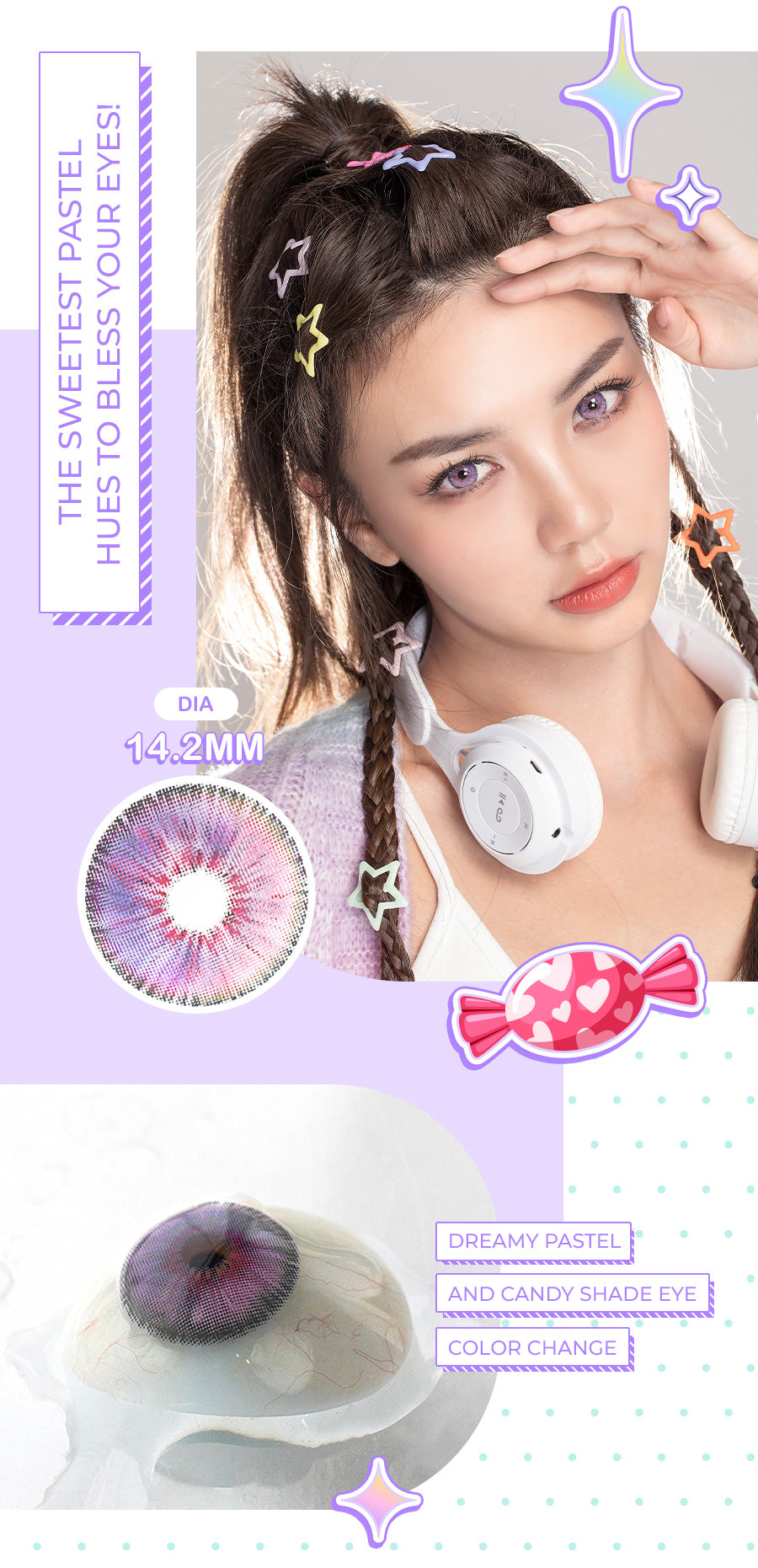 Princess Pinky Candycore Lilac Blush