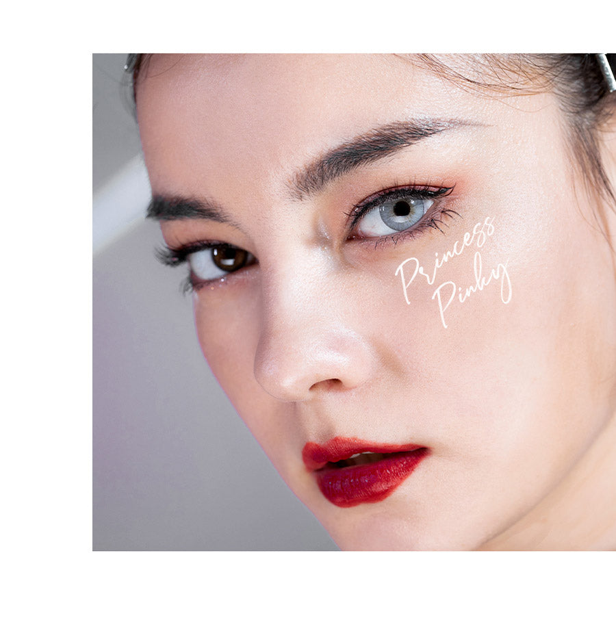 achieve bold gray eyes with Princess Pinky Persona colored contact lenses