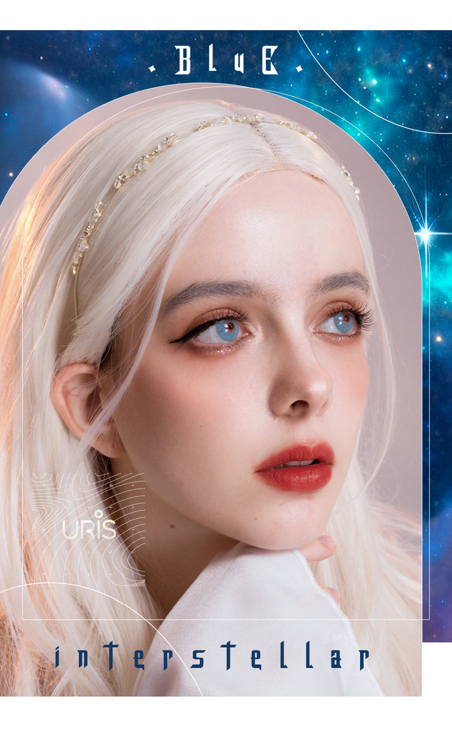 The most vibrant purple galaxy colored contacts