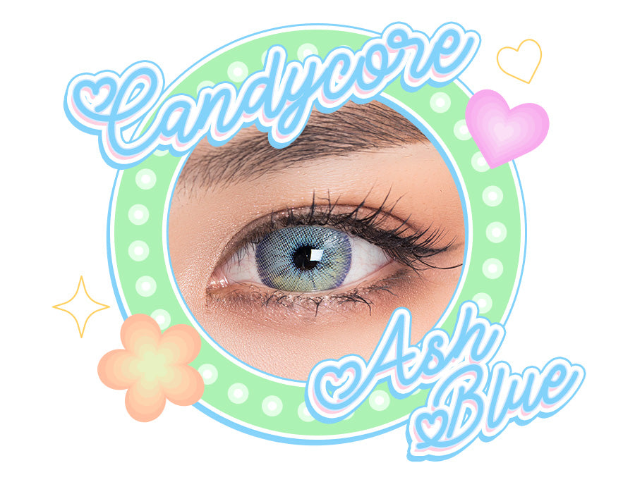 Close-up Princess Pinky Candycore Ash Blue lenses