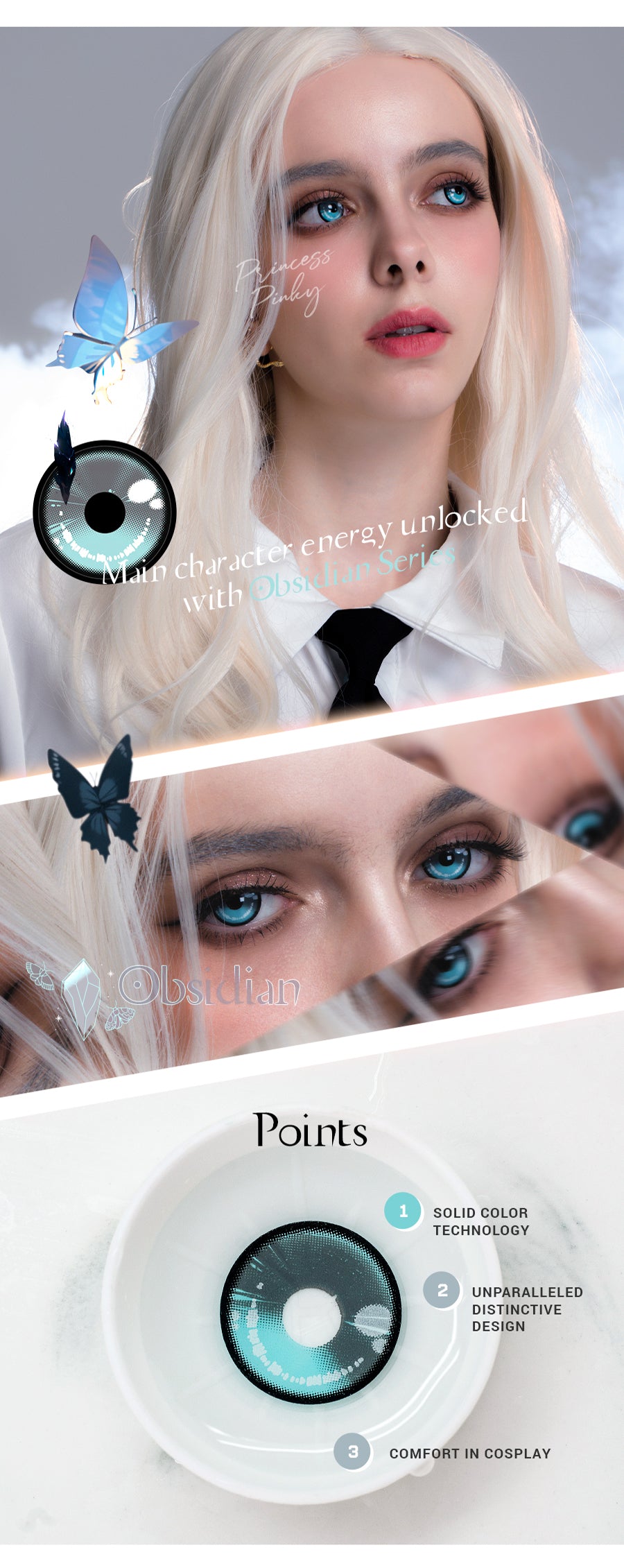 best grayish blue colored contact lenses for anime cosplay