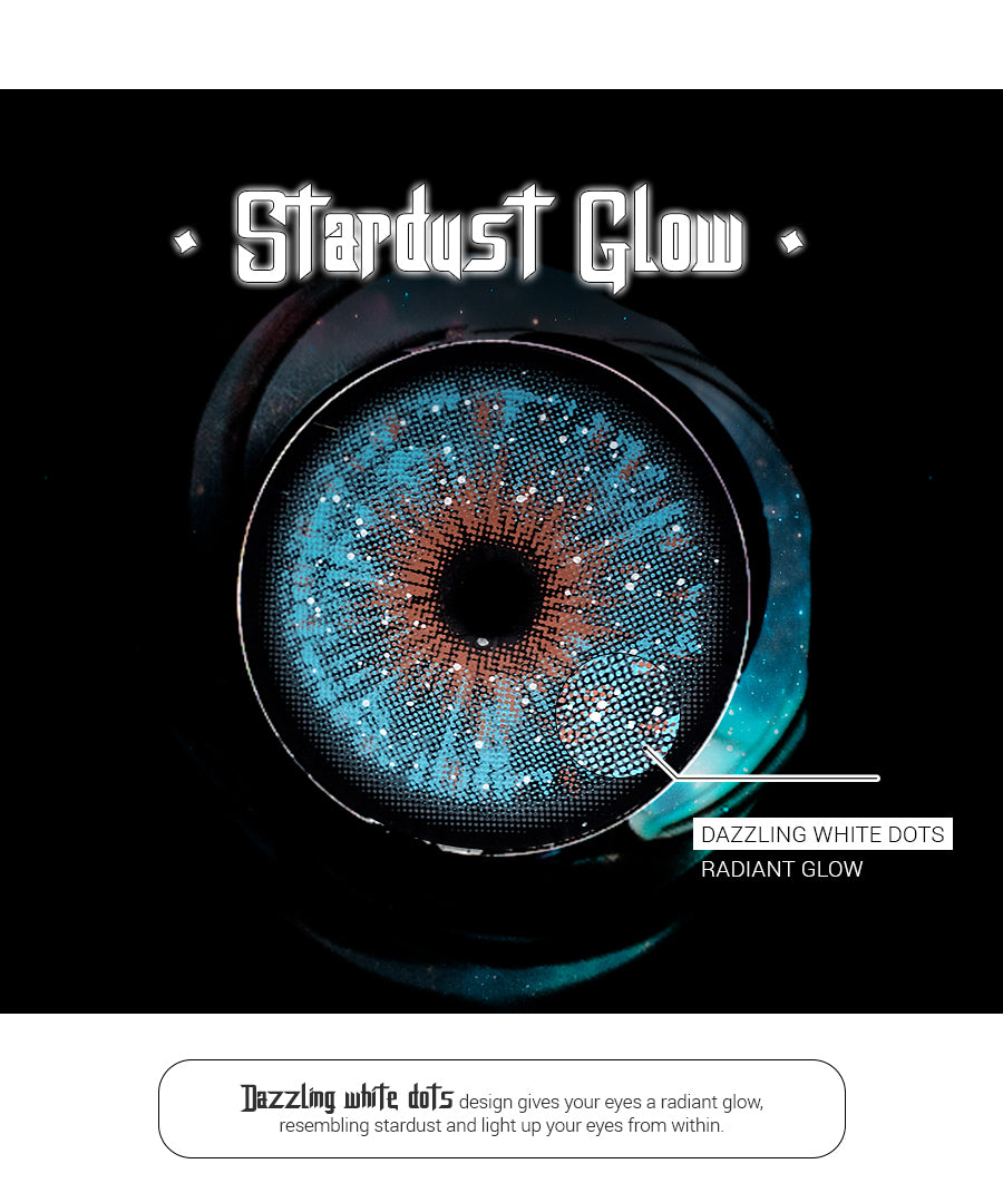 Stardust glow design that give your eyes a radiant glow