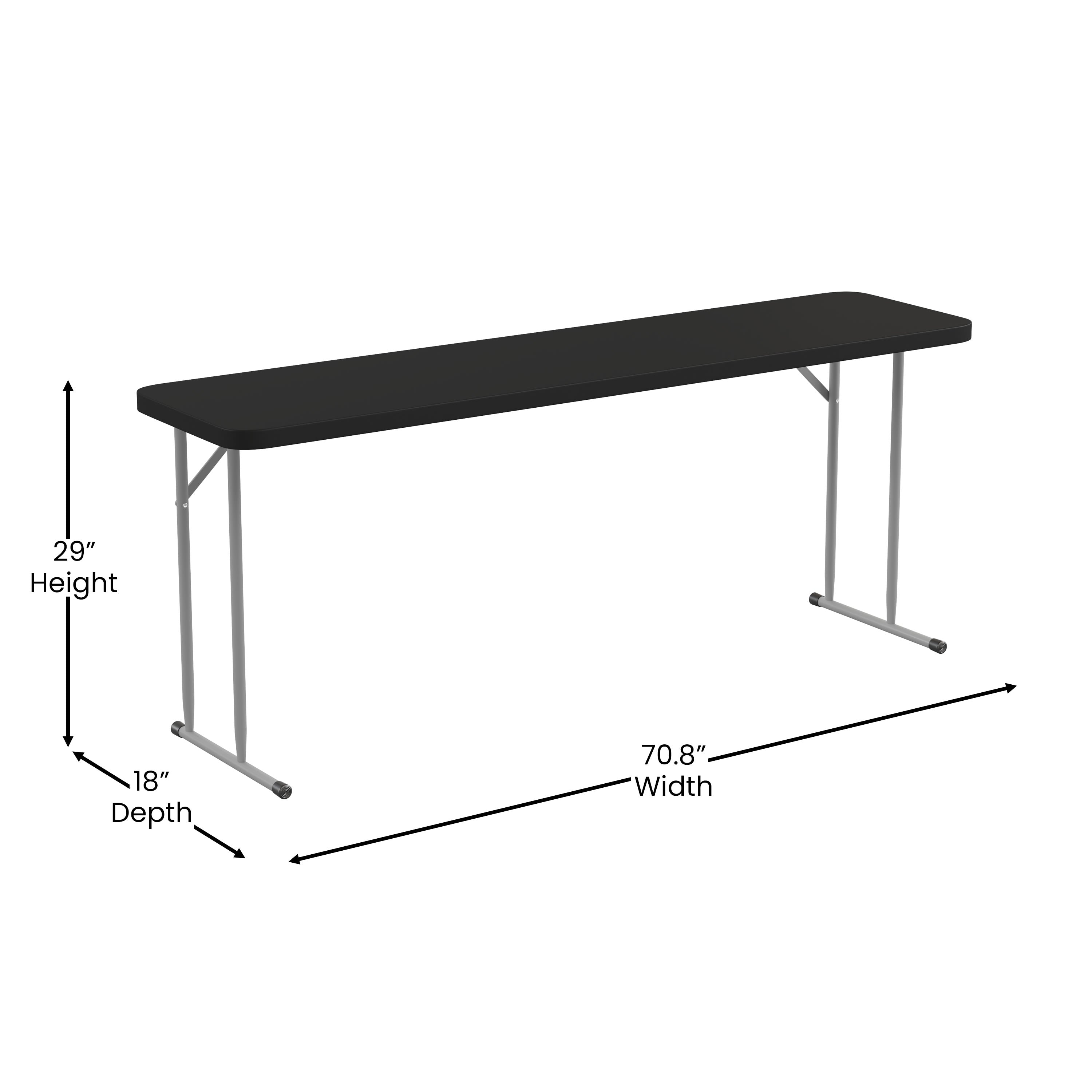 6-Foot Plastic Folding Training Table