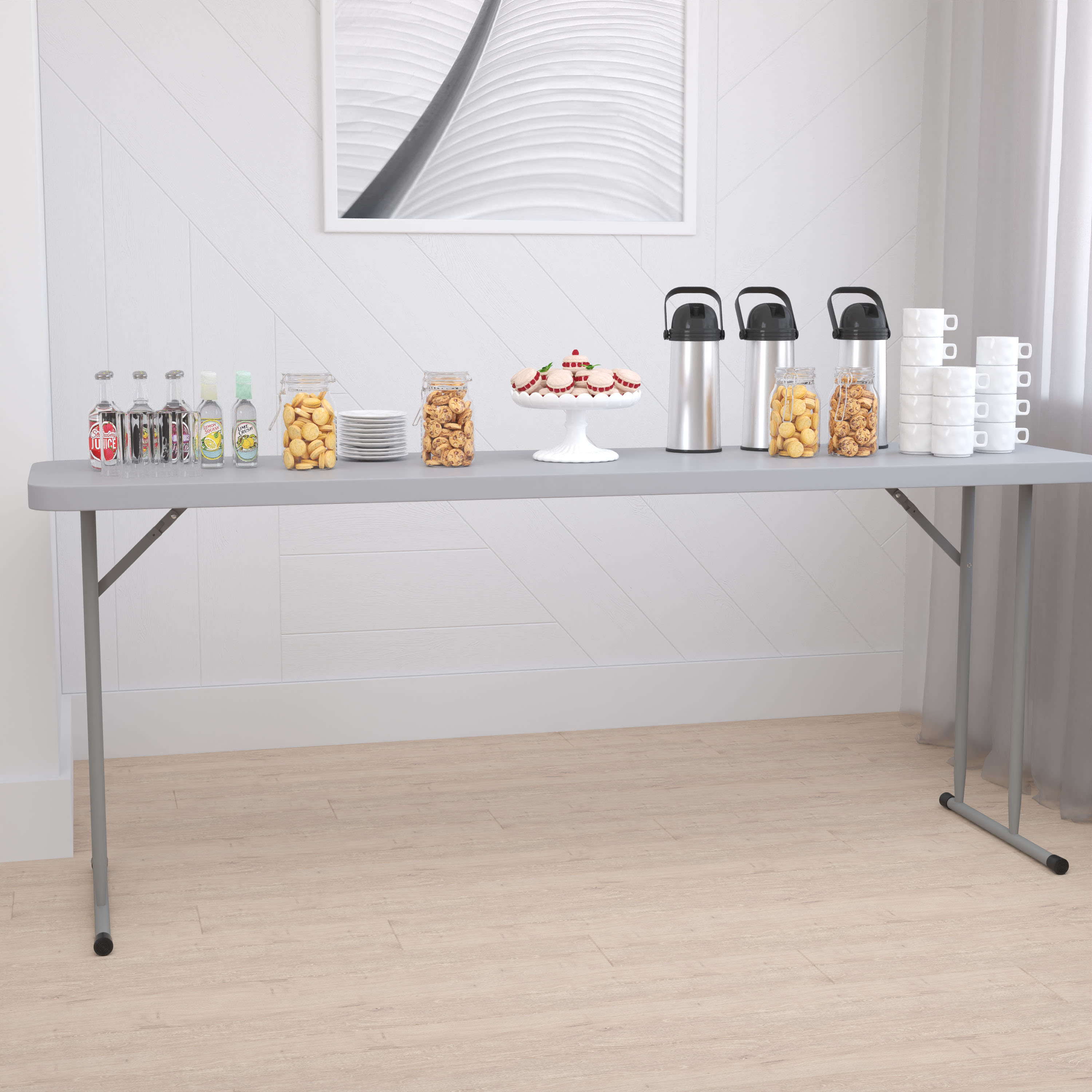 6-Foot Plastic Folding Training Table