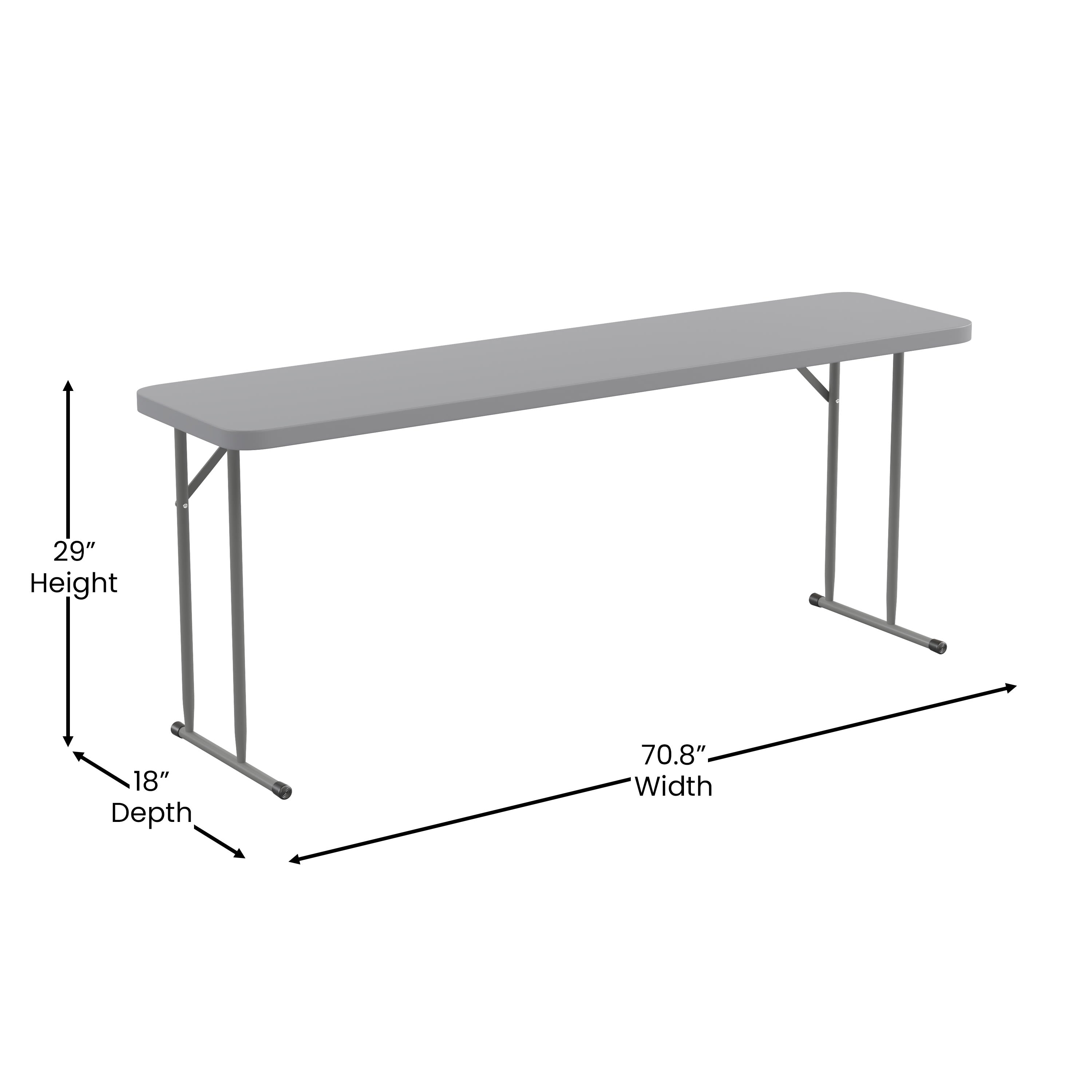 6-Foot Plastic Folding Training Table