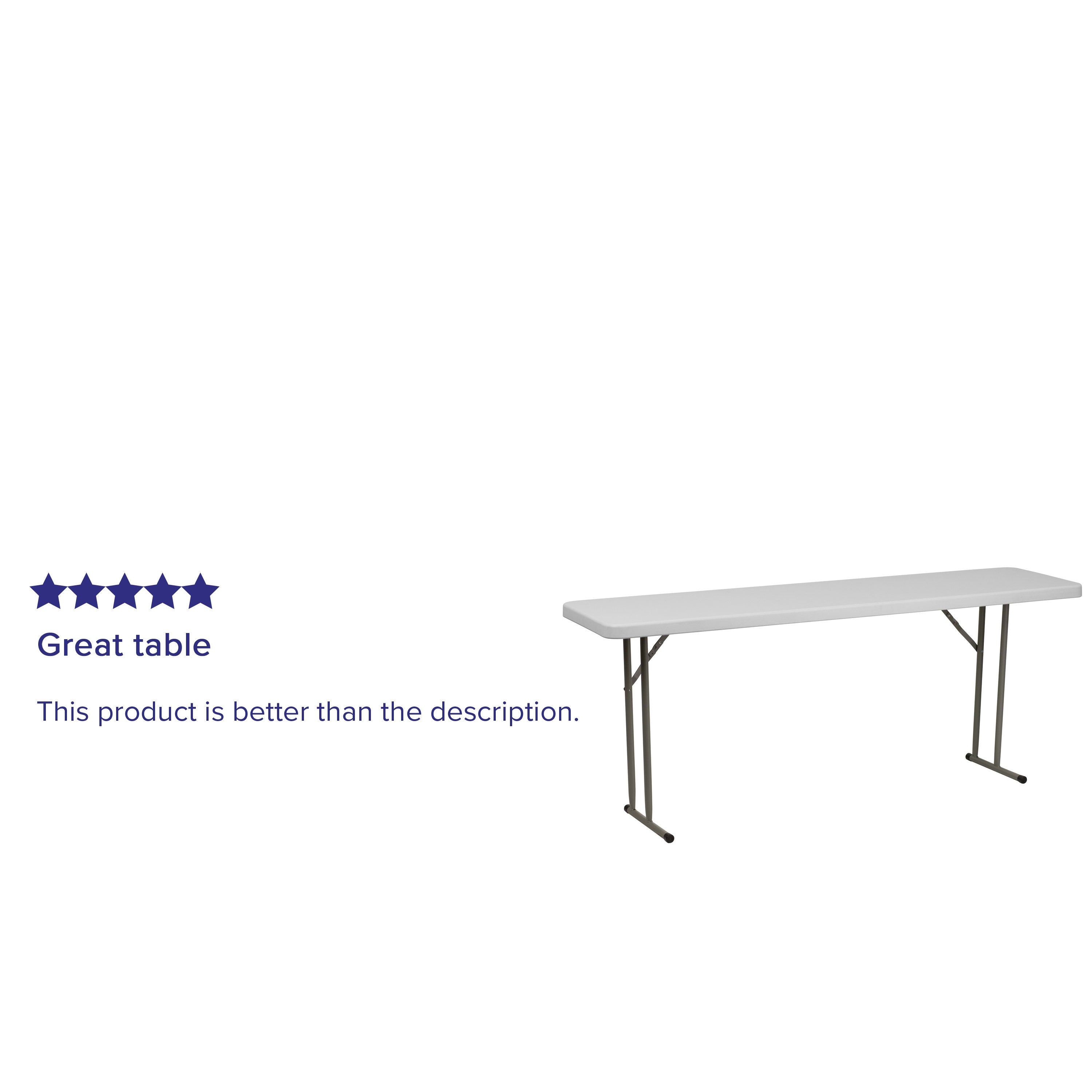 6-Foot Plastic Folding Training Table
