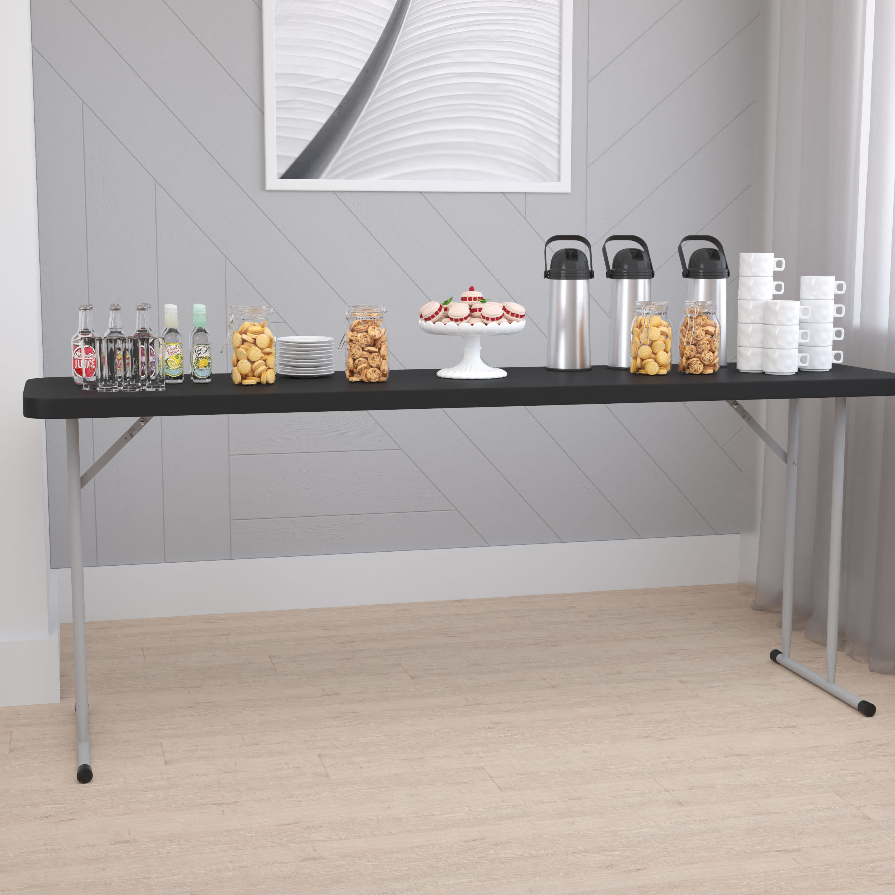 6-Foot Plastic Folding Training Table