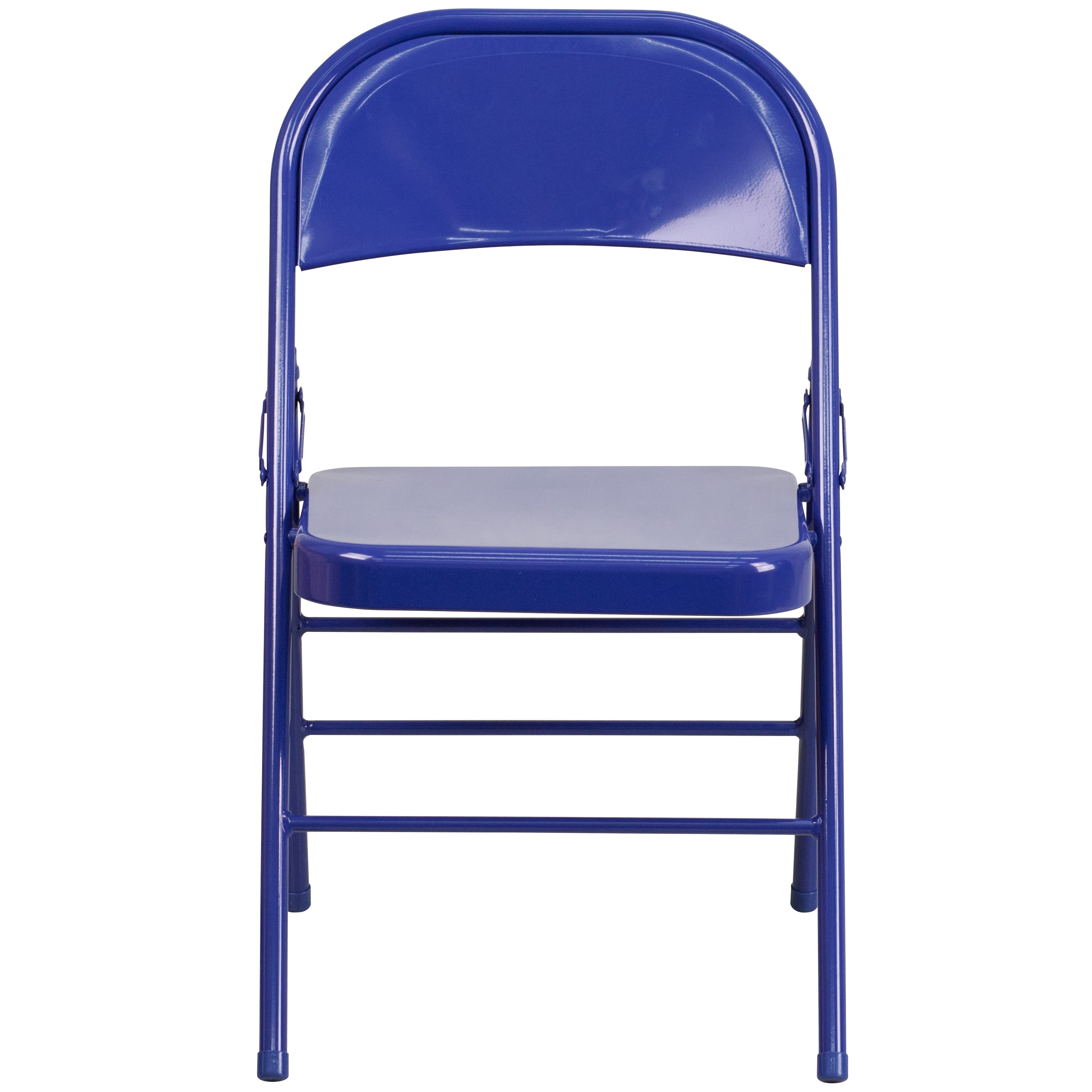 Triple-Braced Double-Hinged Metal Folding Chair