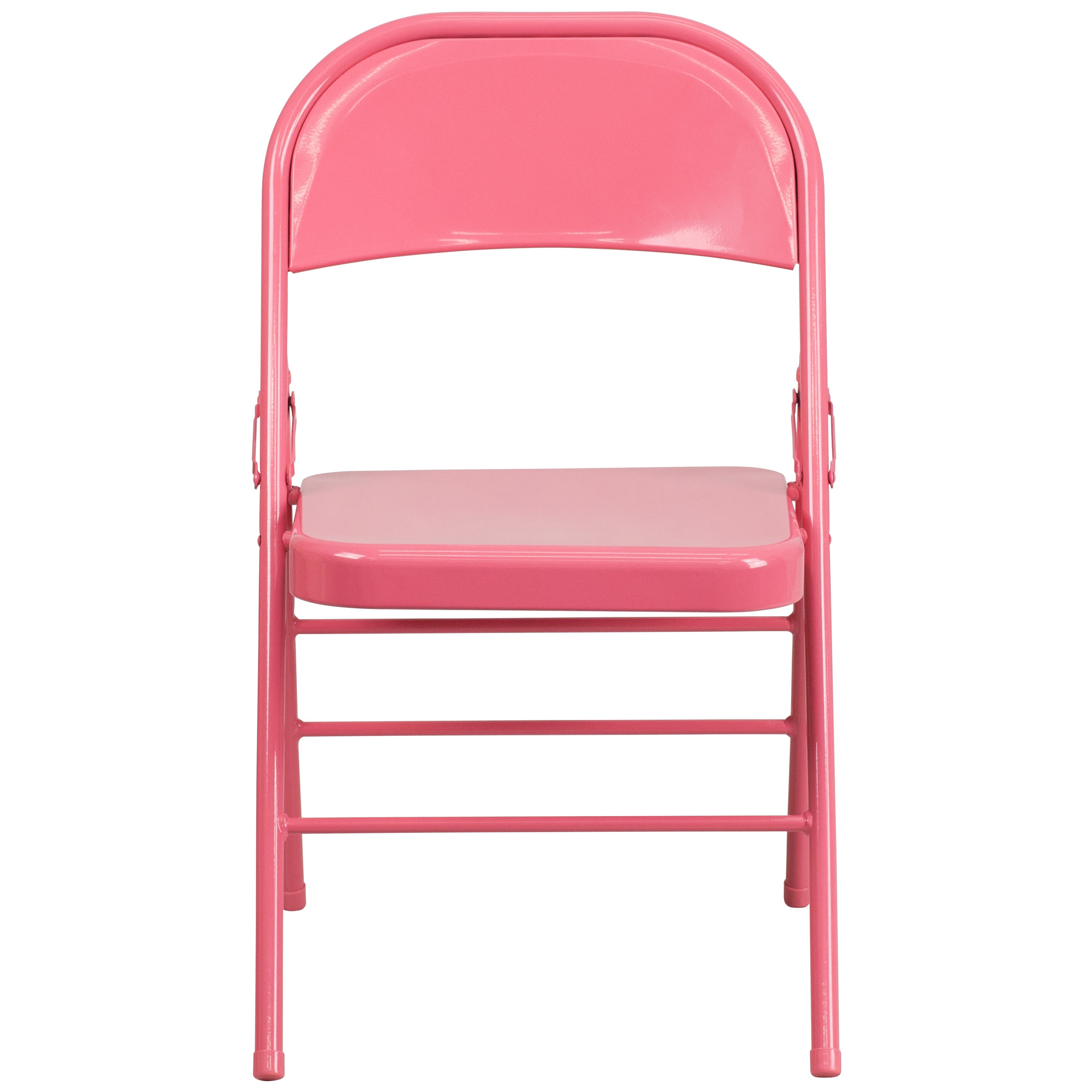 Triple-Braced Double-Hinged Metal Folding Chair