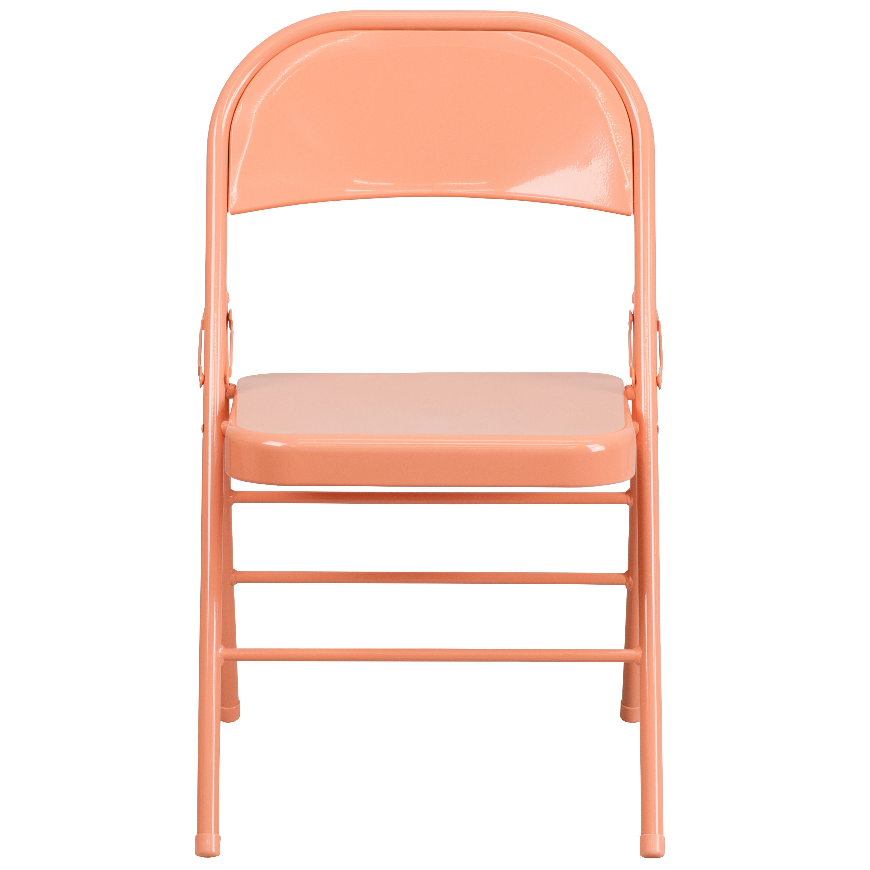 Triple-Braced Double-Hinged Metal Folding Chair