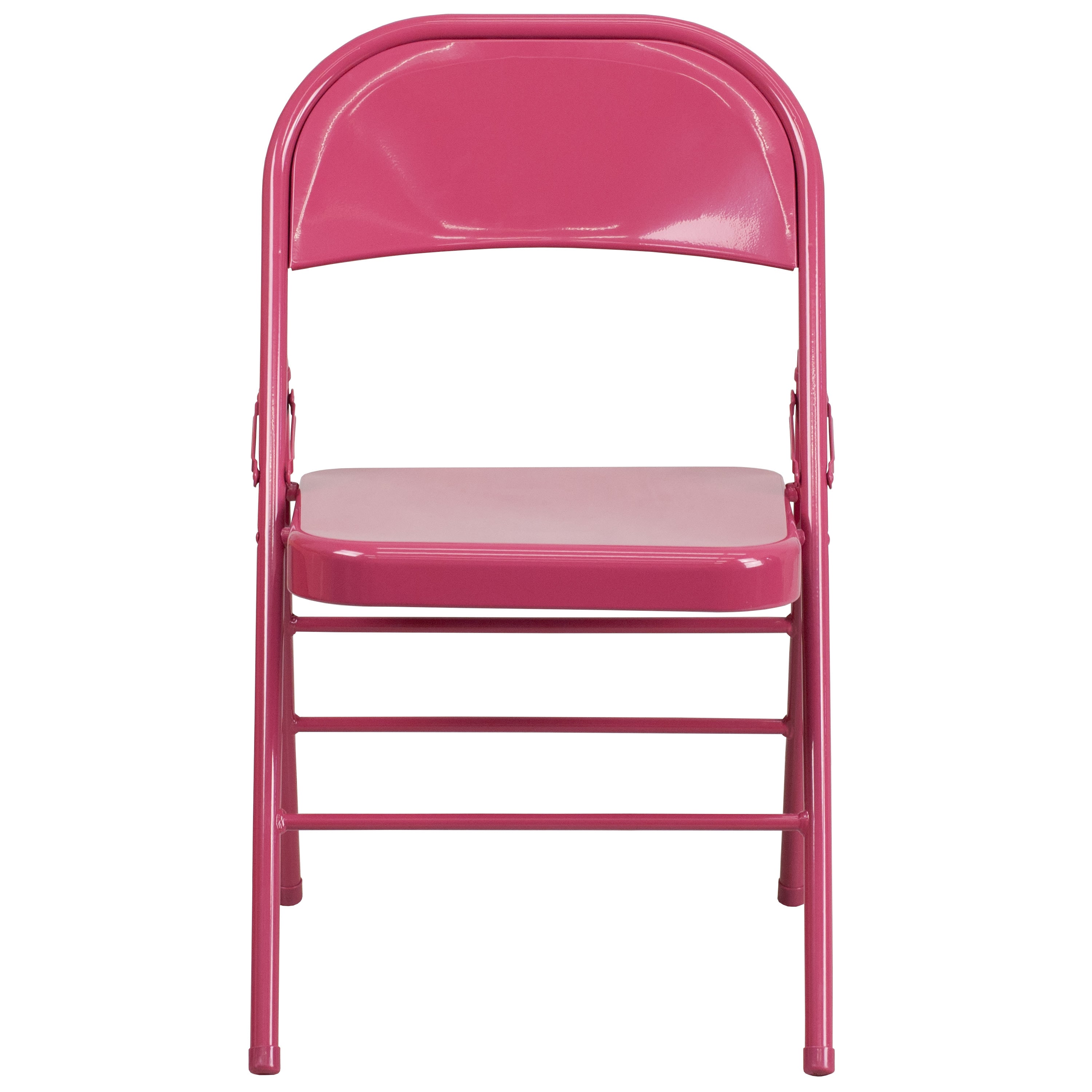 Triple-Braced Double-Hinged Metal Folding Chair