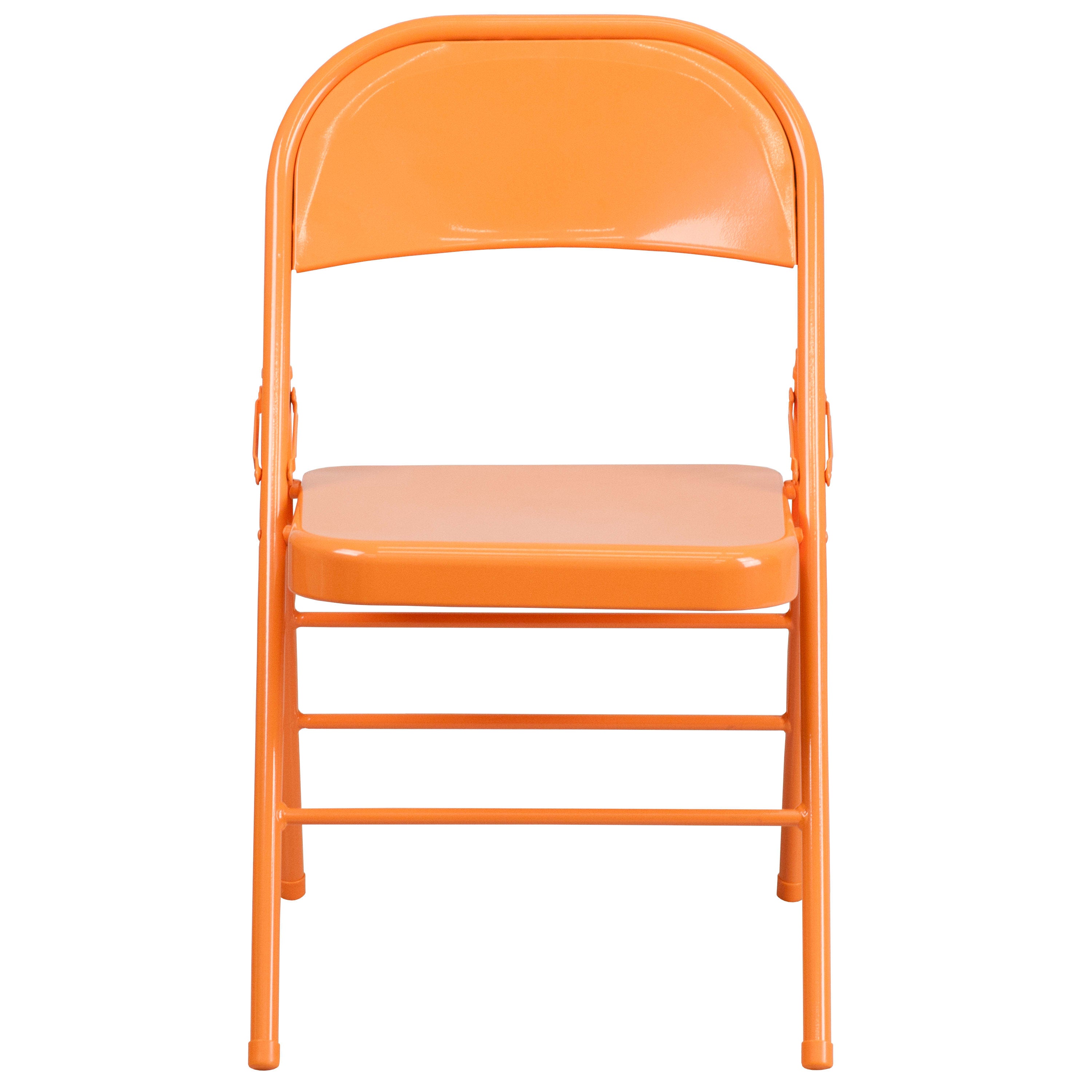 Triple-Braced Double-Hinged Metal Folding Chair