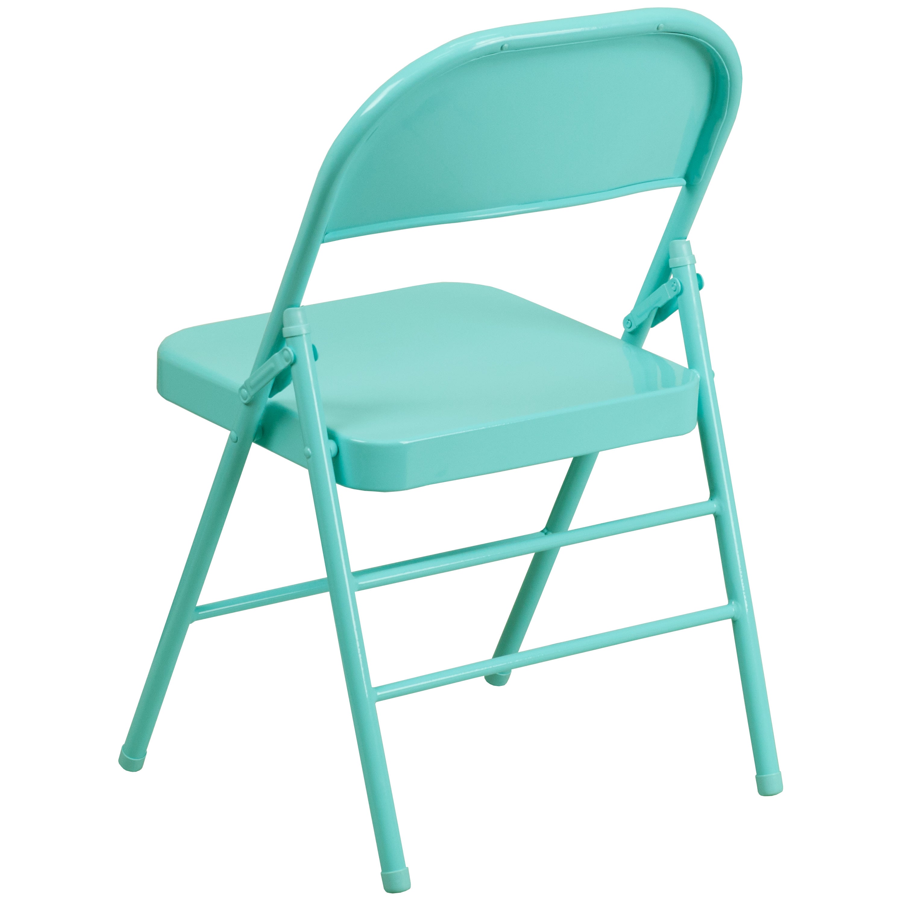 Triple-Braced Double-Hinged Metal Folding Chair
