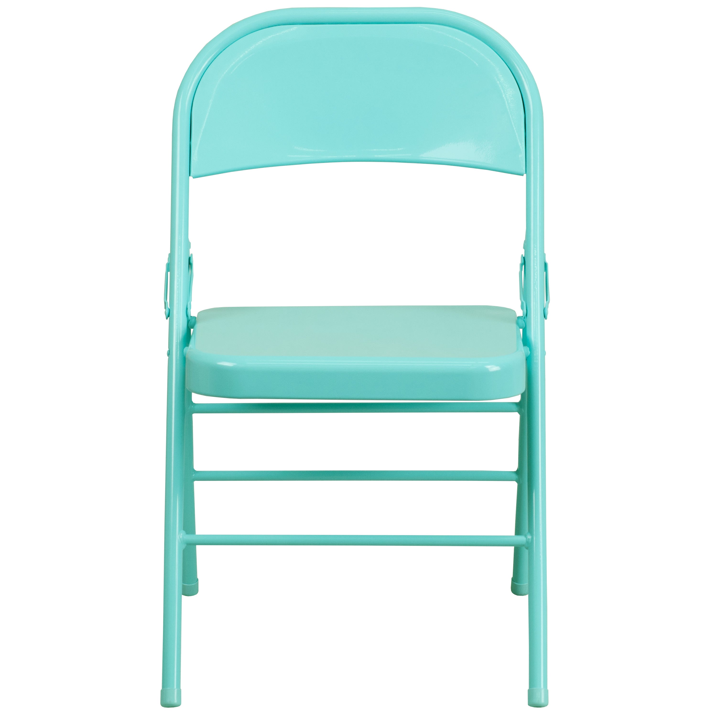 Triple-Braced Double-Hinged Metal Folding Chair