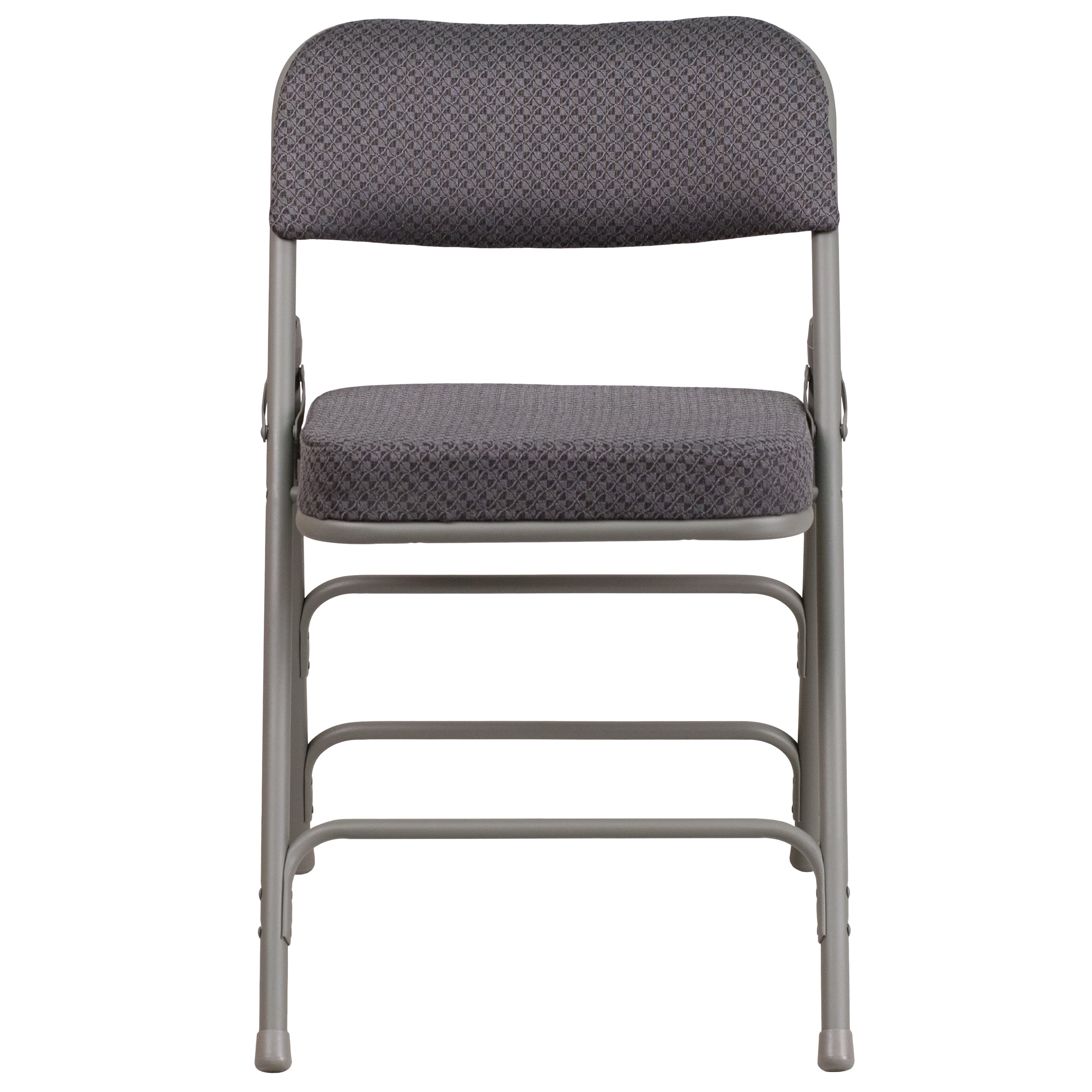 18-Inch Curved Upholstered Metal Folding Chair