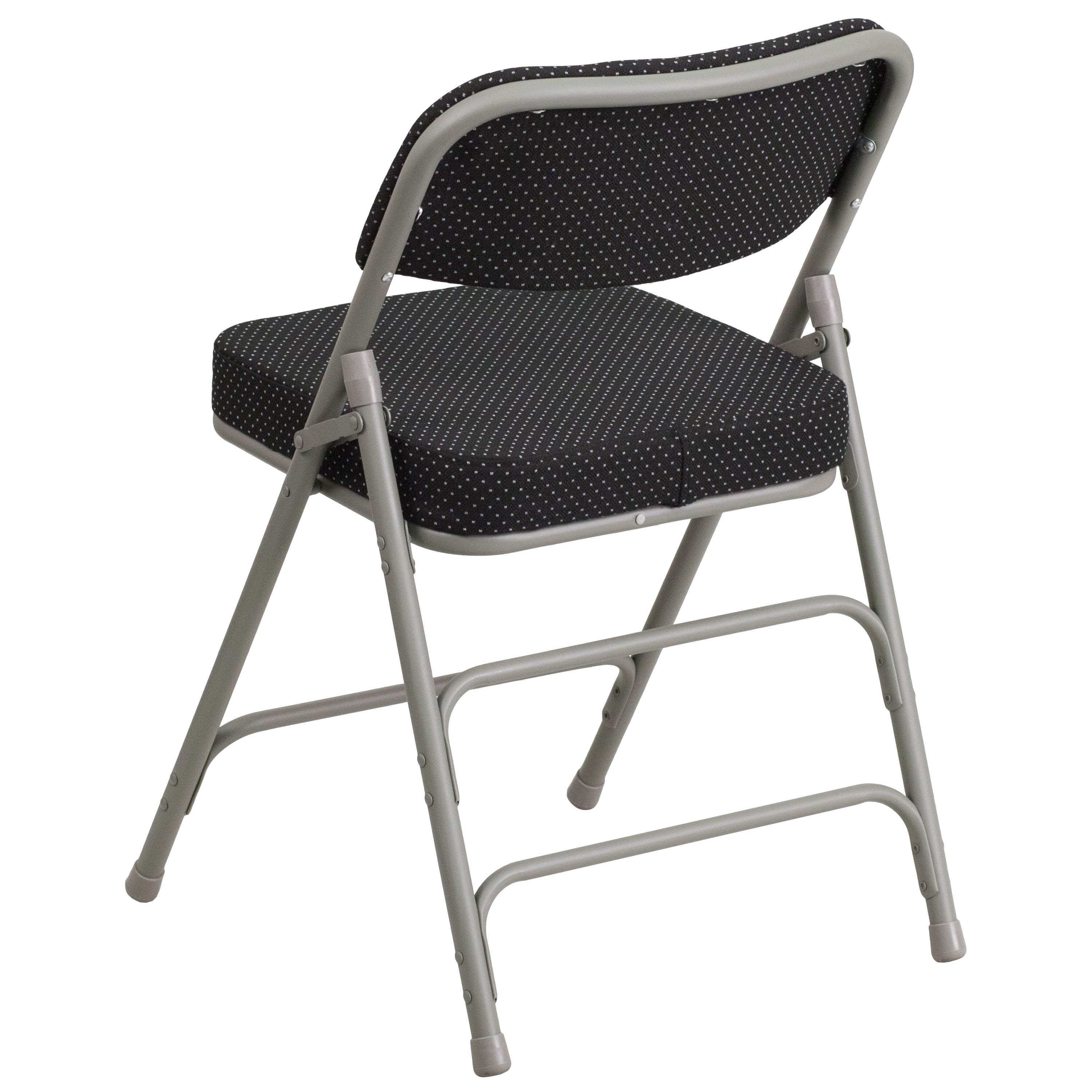 18-Inch Curved Upholstered Metal Folding Chair