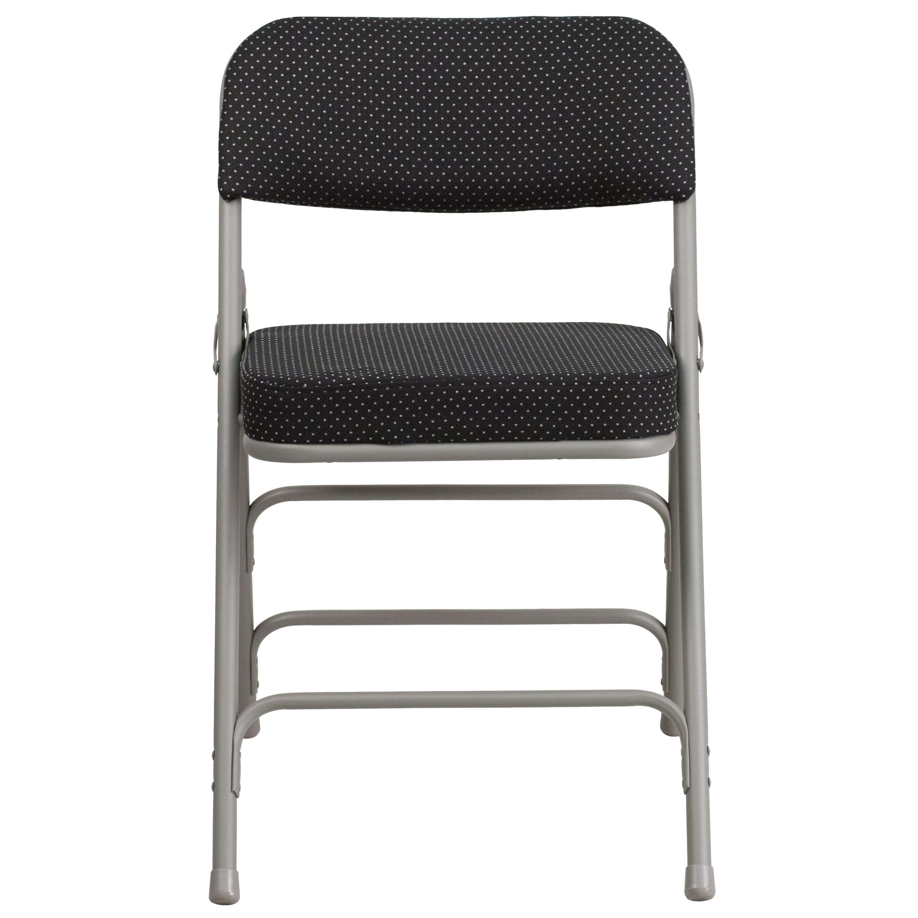18-Inch Curved Upholstered Metal Folding Chair