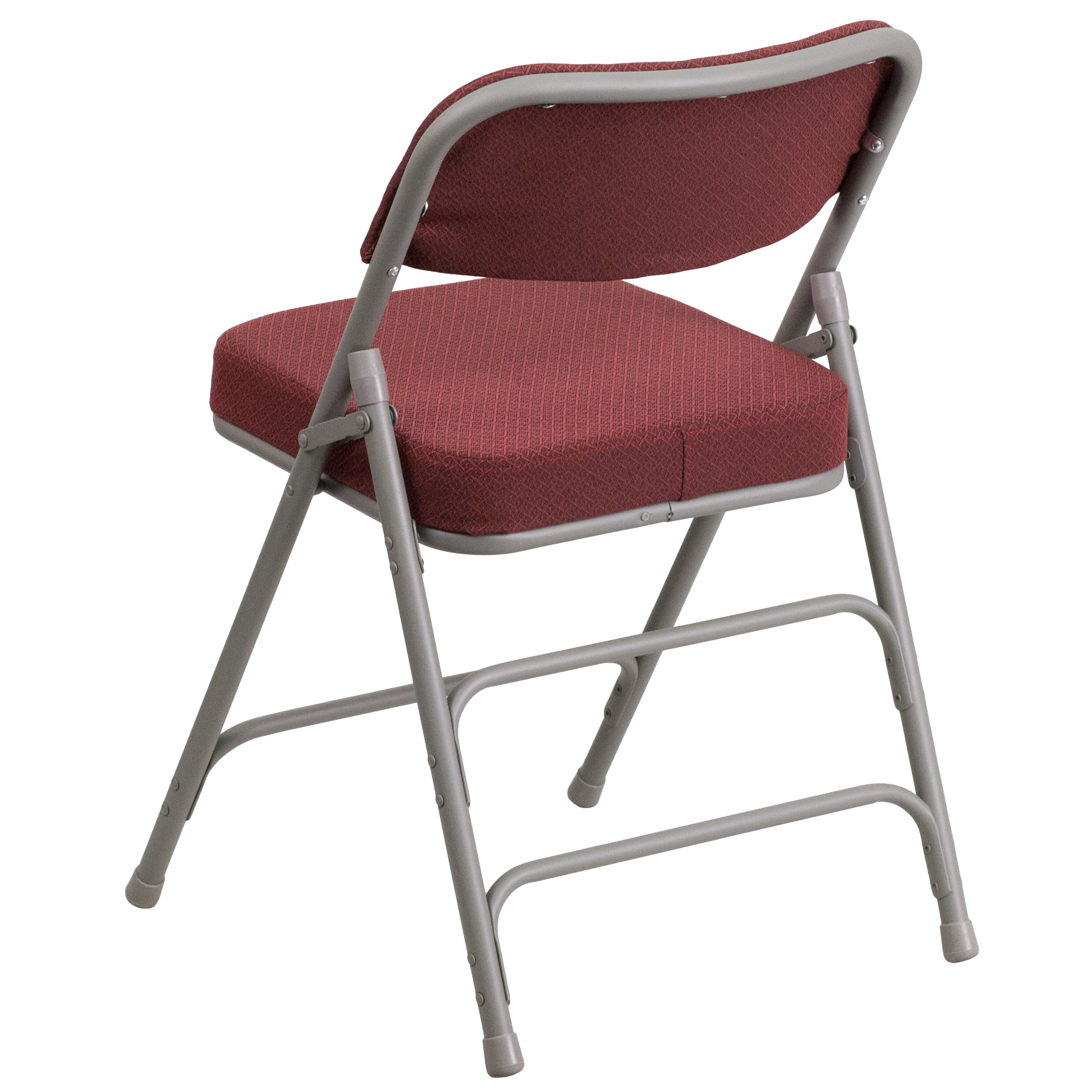 18-Inch Curved Upholstered Metal Folding Chair