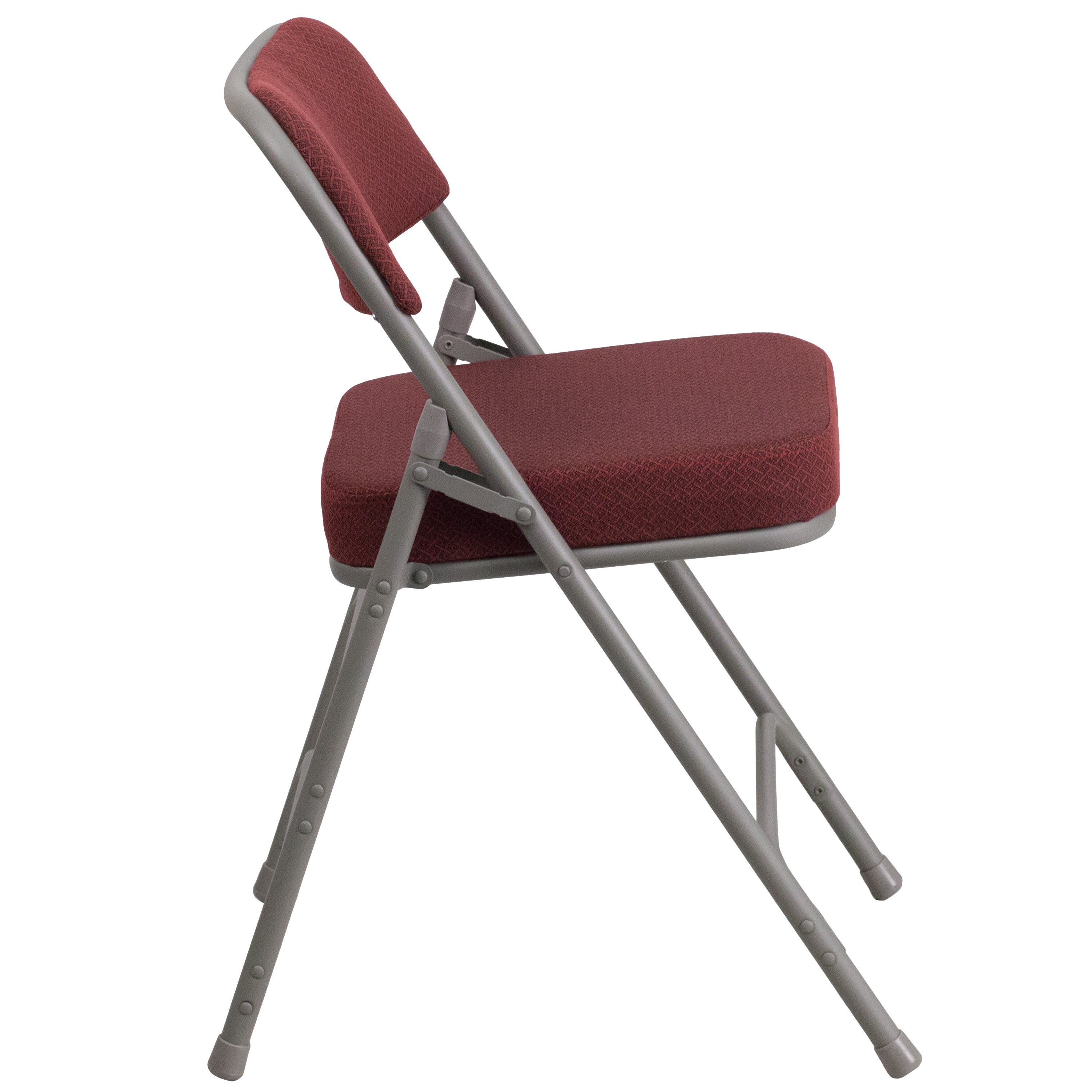 18-Inch Curved Upholstered Metal Folding Chair