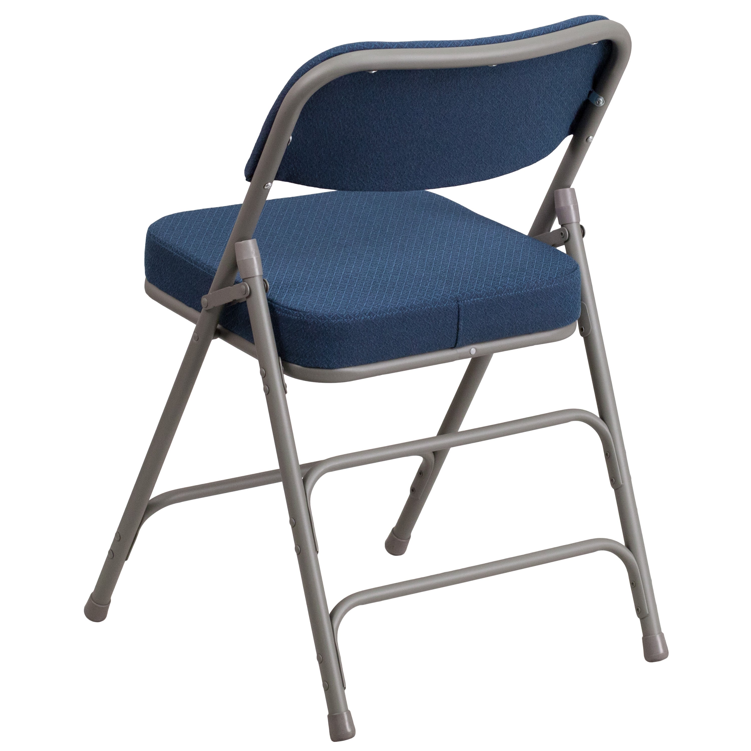 18-Inch Curved Upholstered Metal Folding Chair